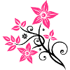 Beautiful, filigree flowers. Floral element.