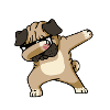 Dab dog dance