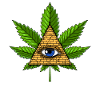 Weed Leaf Illuminati Pyramid