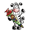 Das Schulkind Zebra