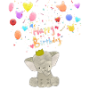 Baby Elephant Birthday Happy Birthday