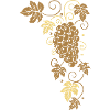 Wine, grapes, vine leaves, tendrils