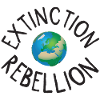 Extinction Rebellion Planet Earth black