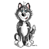 Sibirian Husky Cartoon