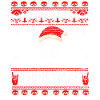 Rocker Christmas Skull Metal