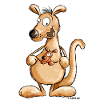 Kangourou avec bébé - cadeau