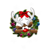 Weihnachten Rentier im Kranz