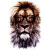 Hipster lion