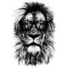 Hipster lion