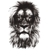 Lion de hipster noir