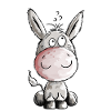 Little Donkey Cartoon - Baby - Kids - Gift
