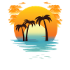 sunset of palms
