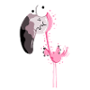 Funny Pink Flamingo - Cartoon - Gift