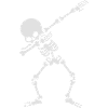 Dabbing skeleton dab dance Halloween