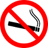 Smoking prohibited - smoker prohibition sign