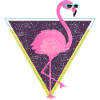 Tropical Flamingo Triangle | 80s Style