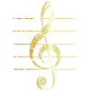 G-Clef - Treble Clef (Ancient Gold)