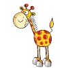 Funny Giraffe - Giraffes - Cartoon - Animal