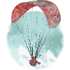 Winter flight paraglider