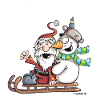 Weihnachtsmann und Schneemann - Comic