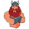 Drôle de Viking en pose