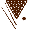 Snooker Rack and Cues