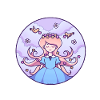 Spring girl birds