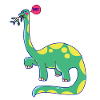 Dinosaurier hat schlechte Laune