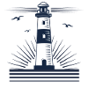 Lighthouse with seagulls