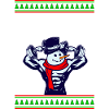 Fitness snowman bodybuilding christmas