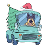 Christmas german shepherd christmas tree