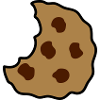 piece of bitten biscuit