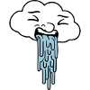 puking funny rain cloud