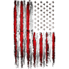 Red and white American flag