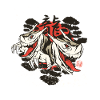 Japanische Drachen mit wildem Look und japanisch