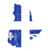 Quebec Map Shape and Flag