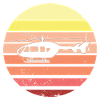 Retro helicopter helicopter pilot