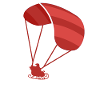 Paragliding Santa Christmas Funny