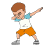 Dabbing boy