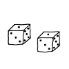 Dice, cartoon style