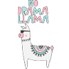 No Drama Llama Pastel Graphic