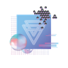 Géométrie Triangles Illusion Géométrique Glitch