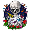 Psychedelic Butterflies Skeleton