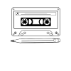 Cassette and Pencil