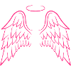 Angel wings in pink