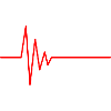 ECG heartbeat red
