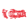 Turkey Map Shape and Flag