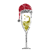 Glass Christmas Sektglas Prosecco Glas
