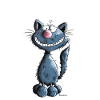 Drôle Chat dessin animé - Cadeau