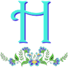 flower blue h
